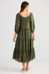 Grenadine Dress, Olive