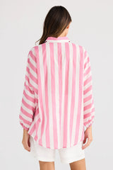 Cliffside Shirt, Pink Stripe