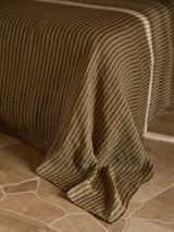 Ava Stripe Khaki Bedcover, Grand