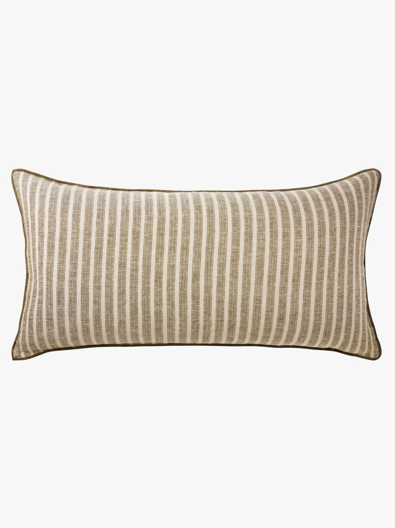 L&M Ava Khaki Stripe Cushion