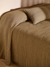 L&M Ava Khaki Stripe Cushion