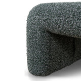 Fabric Lounge Chair, Green Boucle