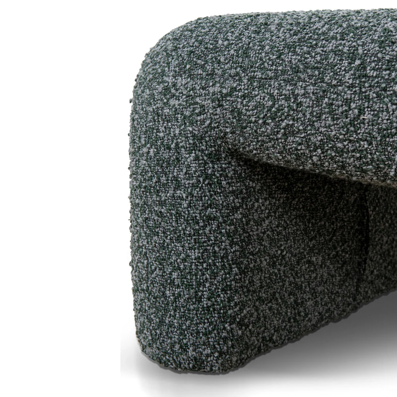 Fabric Lounge Chair, Green Boucle
