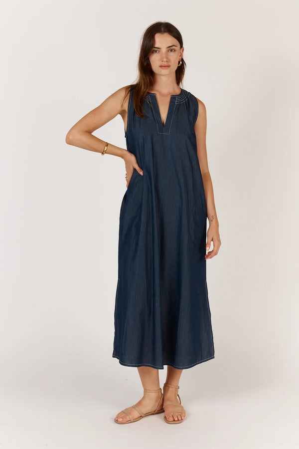 Itami Denim Sleeveless Maxi