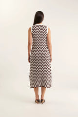 Alessandra Riva Dress, Choc/Ivory