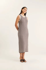 Alessandra Riva Dress, Choc/Ivory