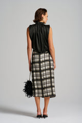 Le Check Wrap Skirt