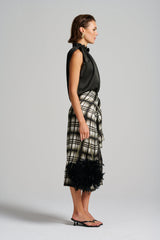 Le Check Wrap Skirt