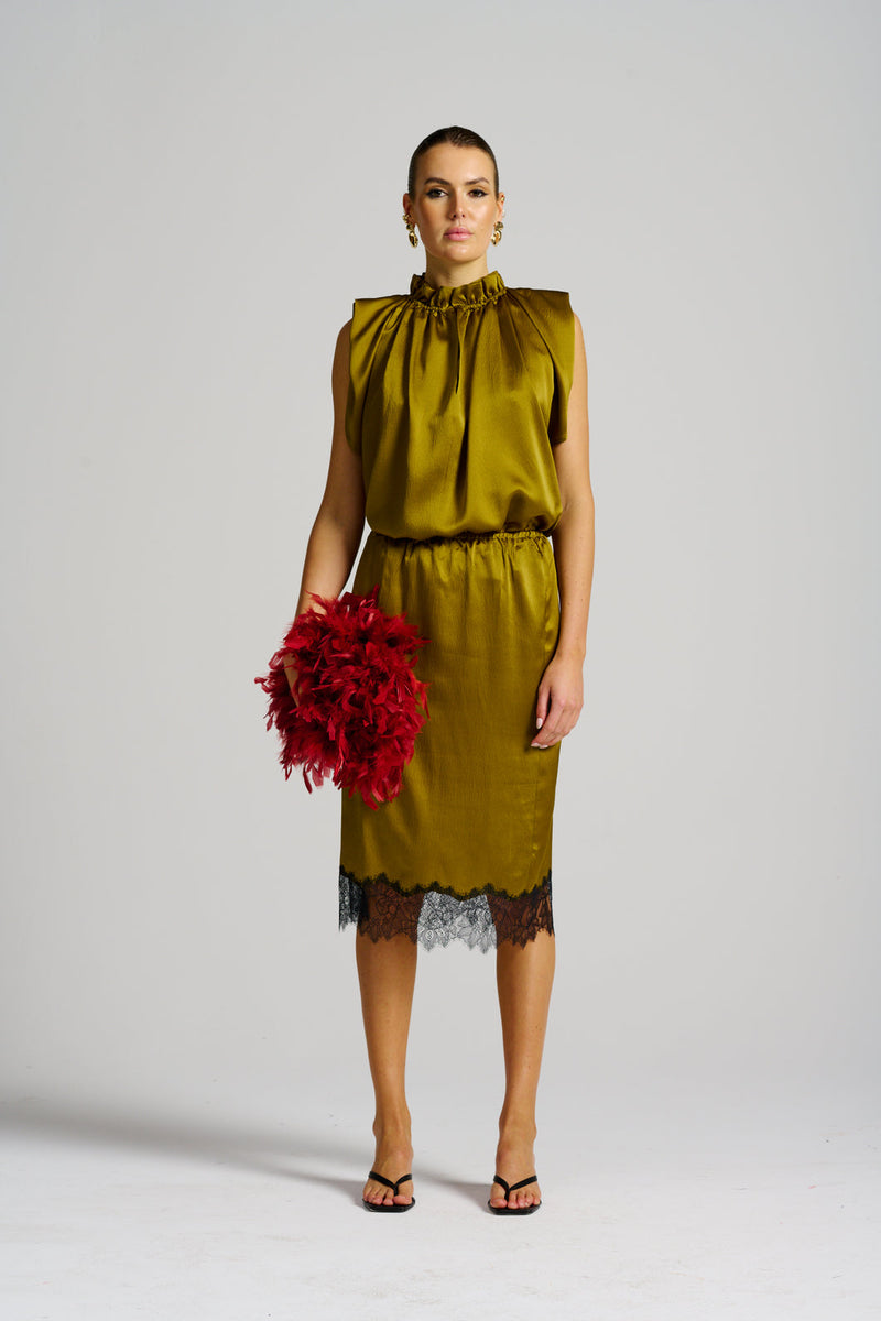 Le Cocktail Skirt, Olive