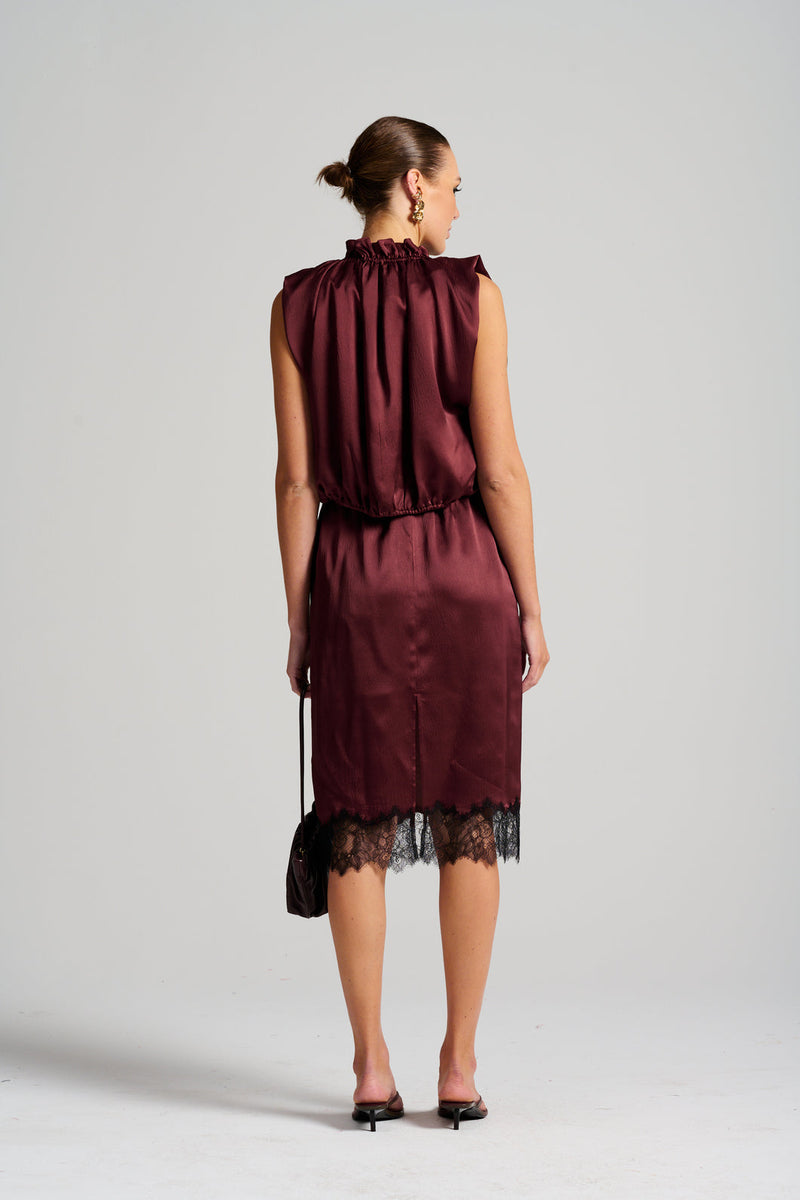 Le Cocktail Skirt, Burgundy