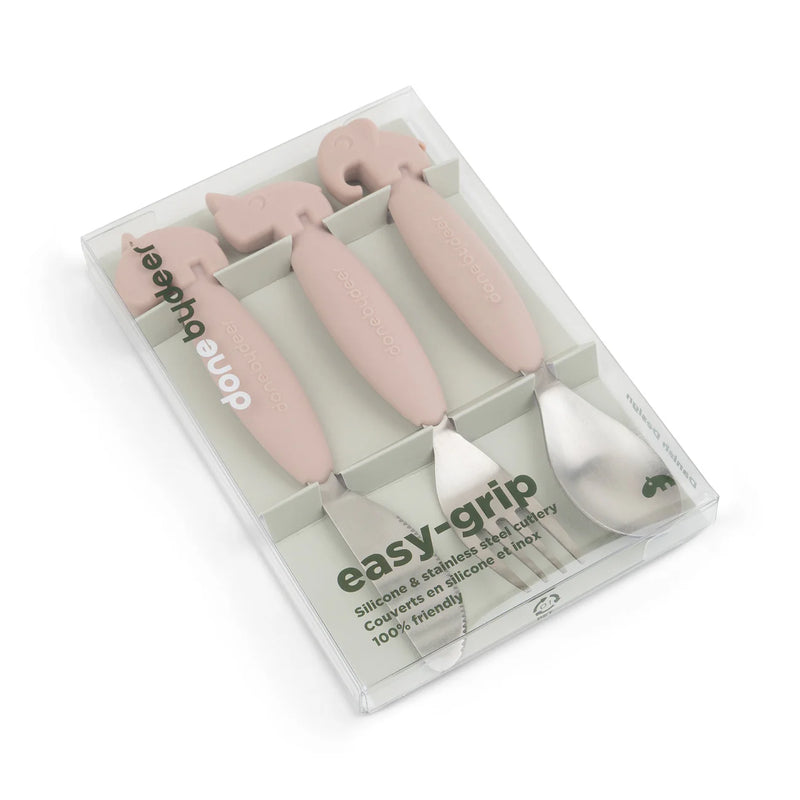 Done by Deer Easy Grip Cutlery Set Powder
