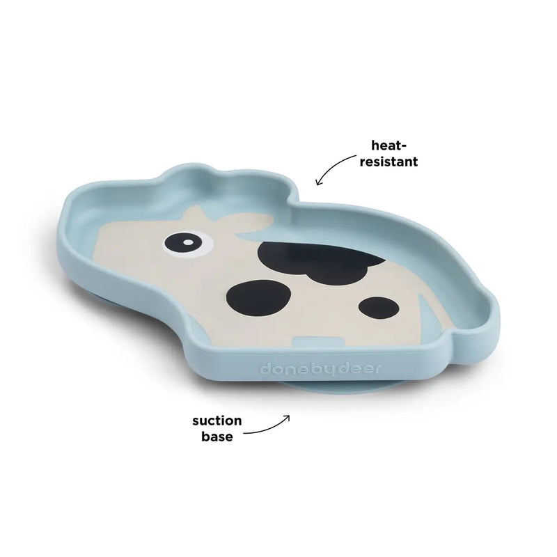 Stick & Stay Plate, Dotti Blue