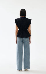 Kinny Bobbie Top, Black