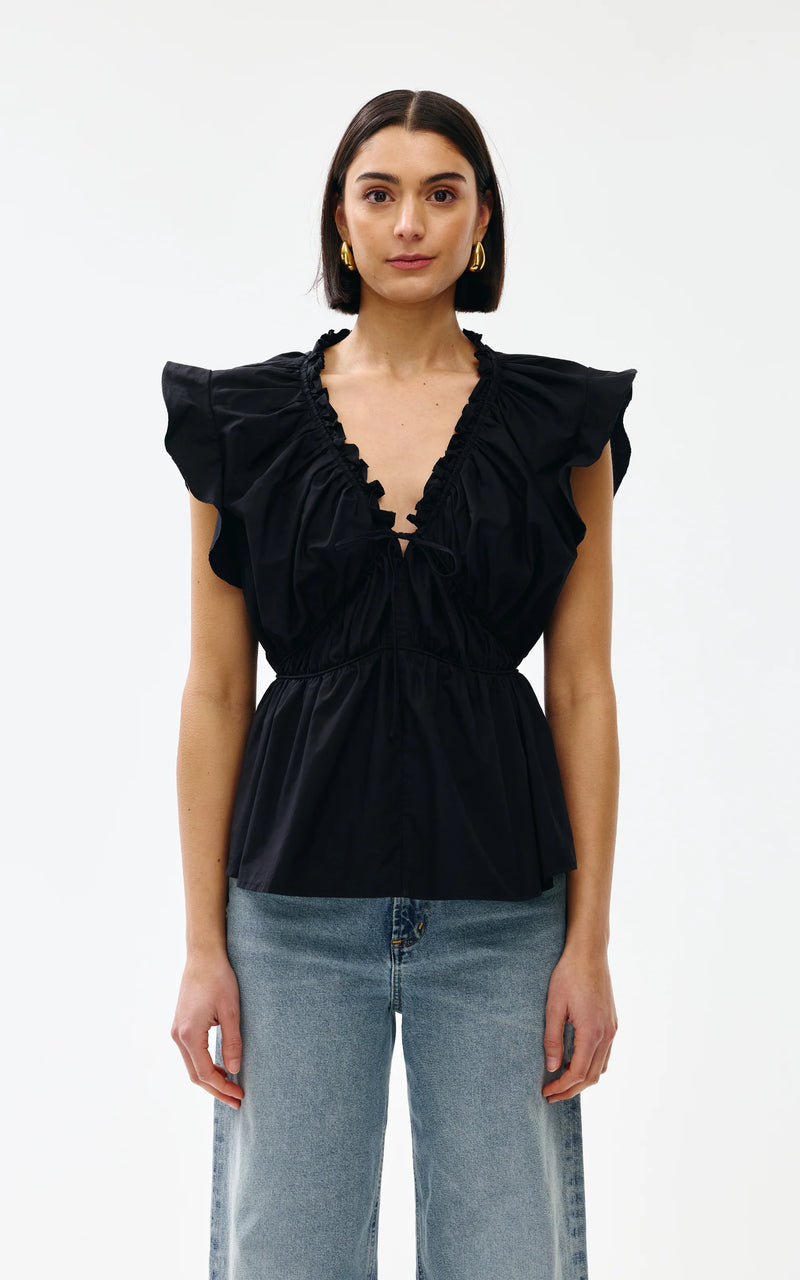 Kinny Bobbie Top, Black