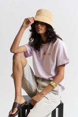 le stripe Le Logo Tee Lilac