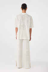 Arcaa Aster Crochet Shirt, Cream