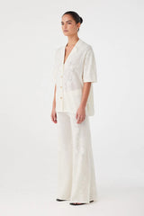 Arcaa Aster Crochet Pant, Cream