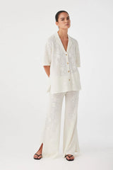 Arcaa Aster Crochet Pant, Cream