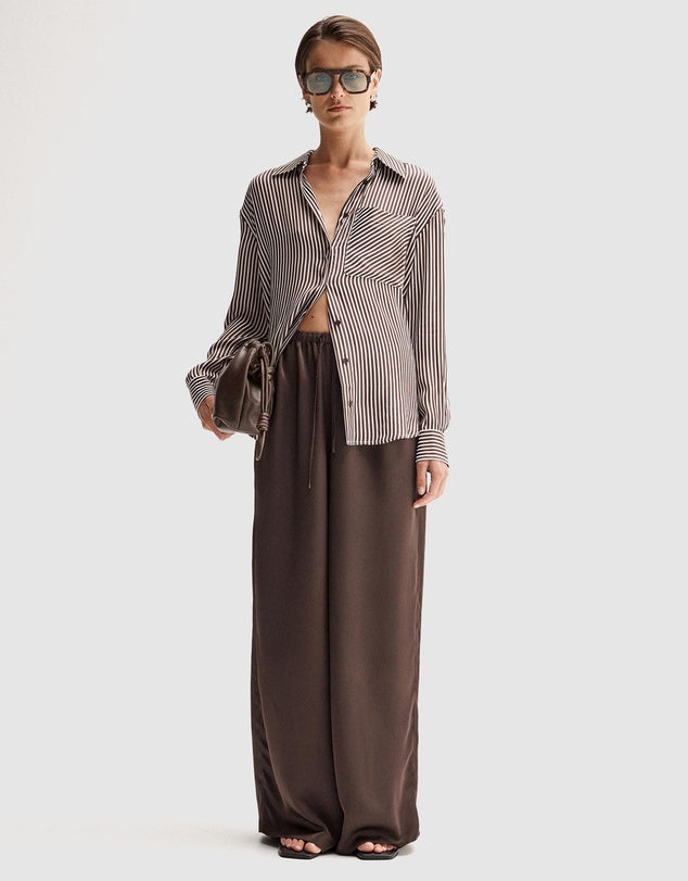 Elka Jamie Stripe Shirt, Brown