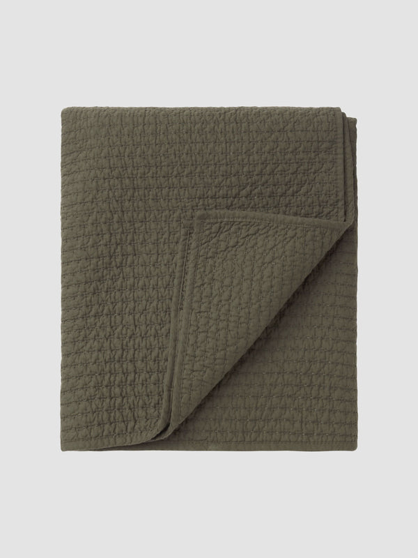 Aspen Olive Pure Cotton Quilt