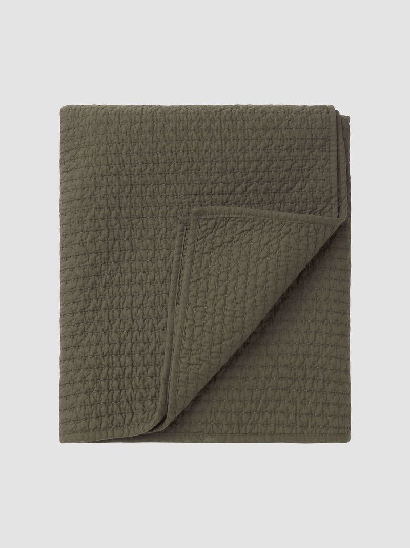 Aspen Olive Pure Cotton Quilt