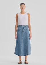 Morrison Jacque Denim Skirt, Light Blue