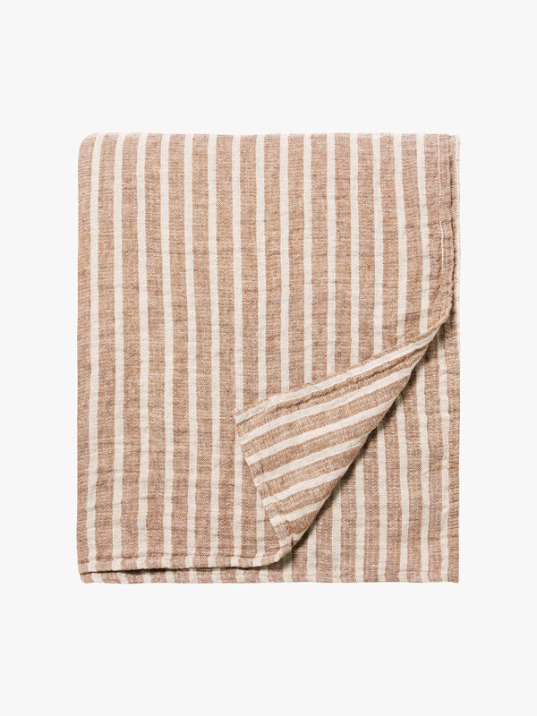 Ava Stripe Toffee Bedcover, Grand
