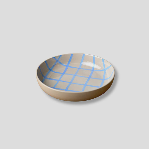 Salad Bowl Coastal Junction stone blue handbrush