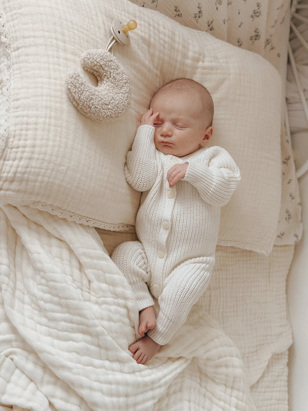 Everyday Ribbed Romper, Milk