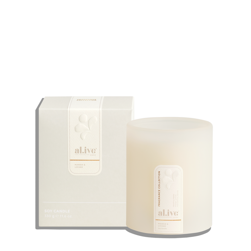 Al.ive Soy Candle, Mango & Lychee