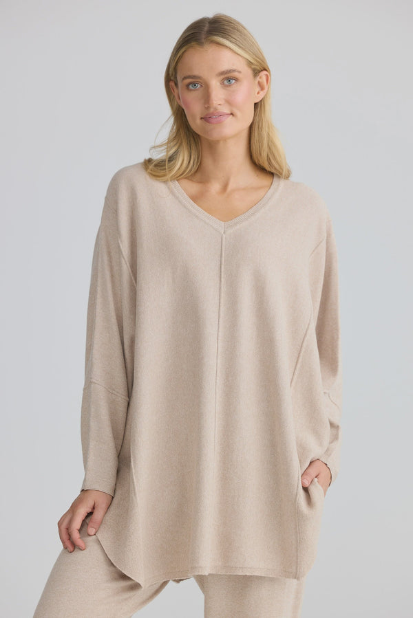 HomeLove Chill Top, Oat Marle S/M