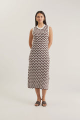 Alessandra Riva Dress, Choc/Ivory