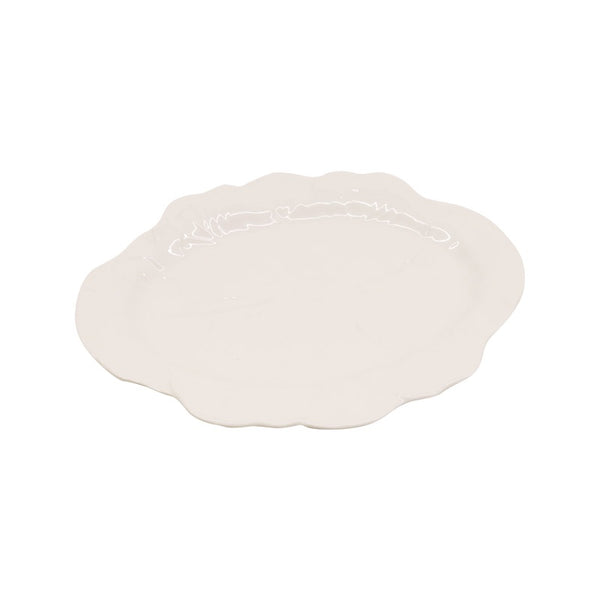 Melamine Cabbage Oval Platter, White