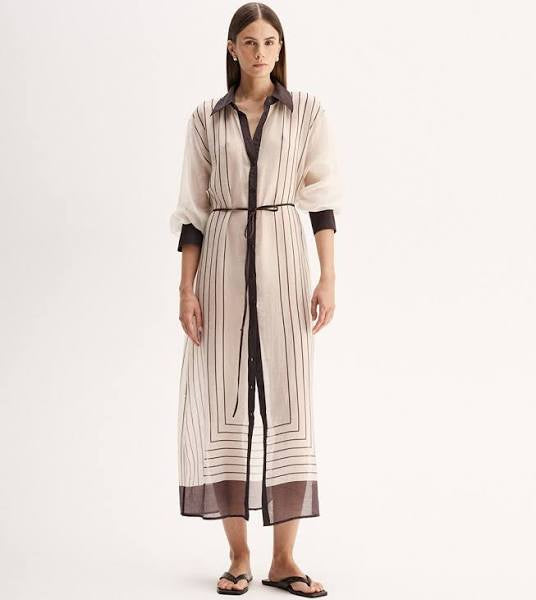 Elka Collective Havana Maxi Dress, Chocolate Stripe