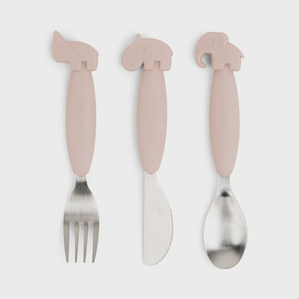 Done by Deer Easy Grip Cutlery Set Powder