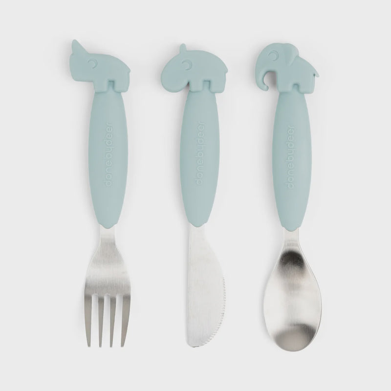 Done by Deer Easy Grip Cutlery Set Blue