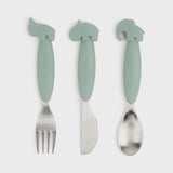 Done by Deer Easy Grip Cutlery Set Green