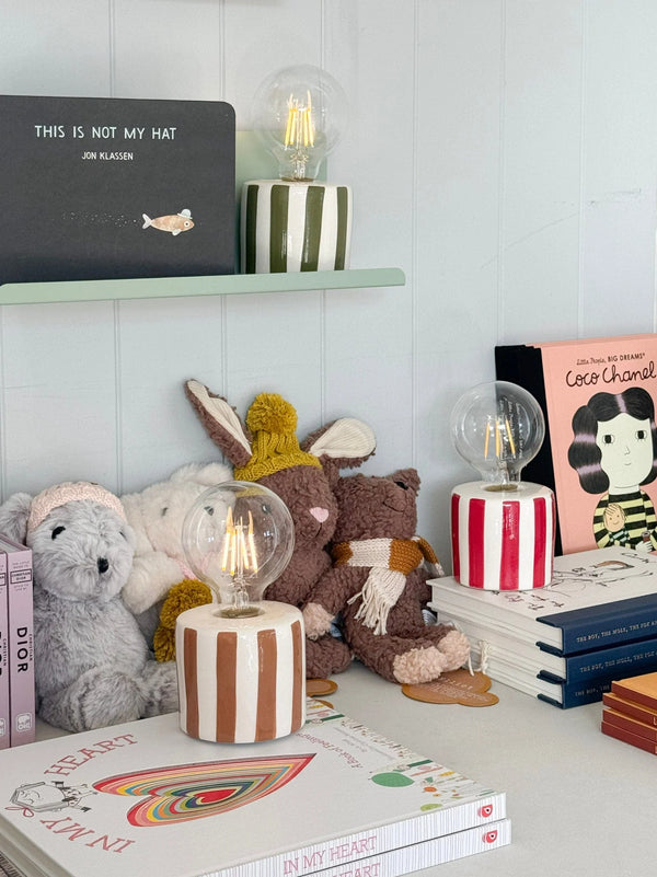 Brown Stripe Decorative Lamp