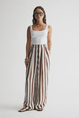 Elka Collective Lumi Pant, Chocolate Stripe