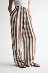 Elka Collective Lumi Pant, Chocolate Stripe