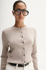 Elka Madeleine Knit Cardigan, Pebble