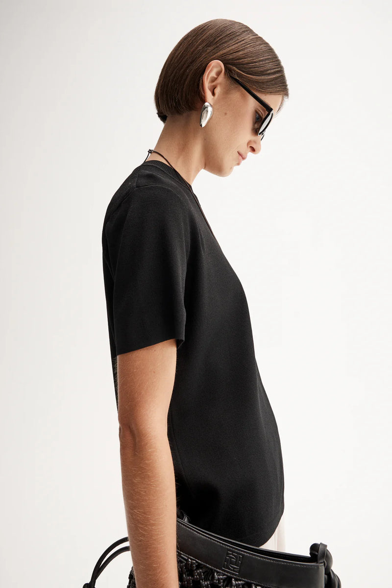 Elka Wilbour Knit Tee, Black