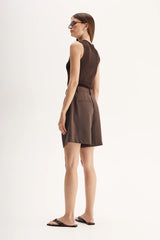 Elka Hayes Knit Top, Chocolate