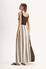 Elka Milo Stripe Pant, Brown
