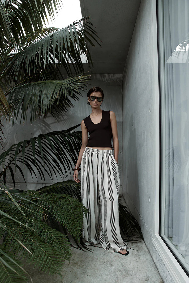 Elka Milo Stripe Pant, Brown