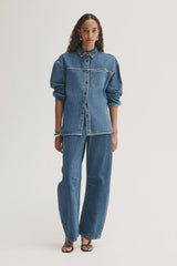 Elka Collective Kennedy Denim Shirt Dark Indigo