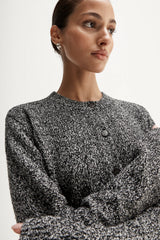 Elka Marnie Knit Cardigan, Black Mix