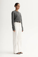 Elka Marnie Knit Cardigan, Black Mix