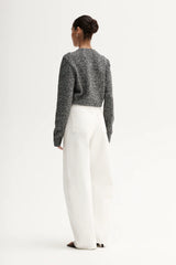Elka Marnie Knit Cardigan, Black Mix