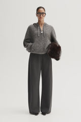 Elka Madden Knit Jumper, Grey Marle